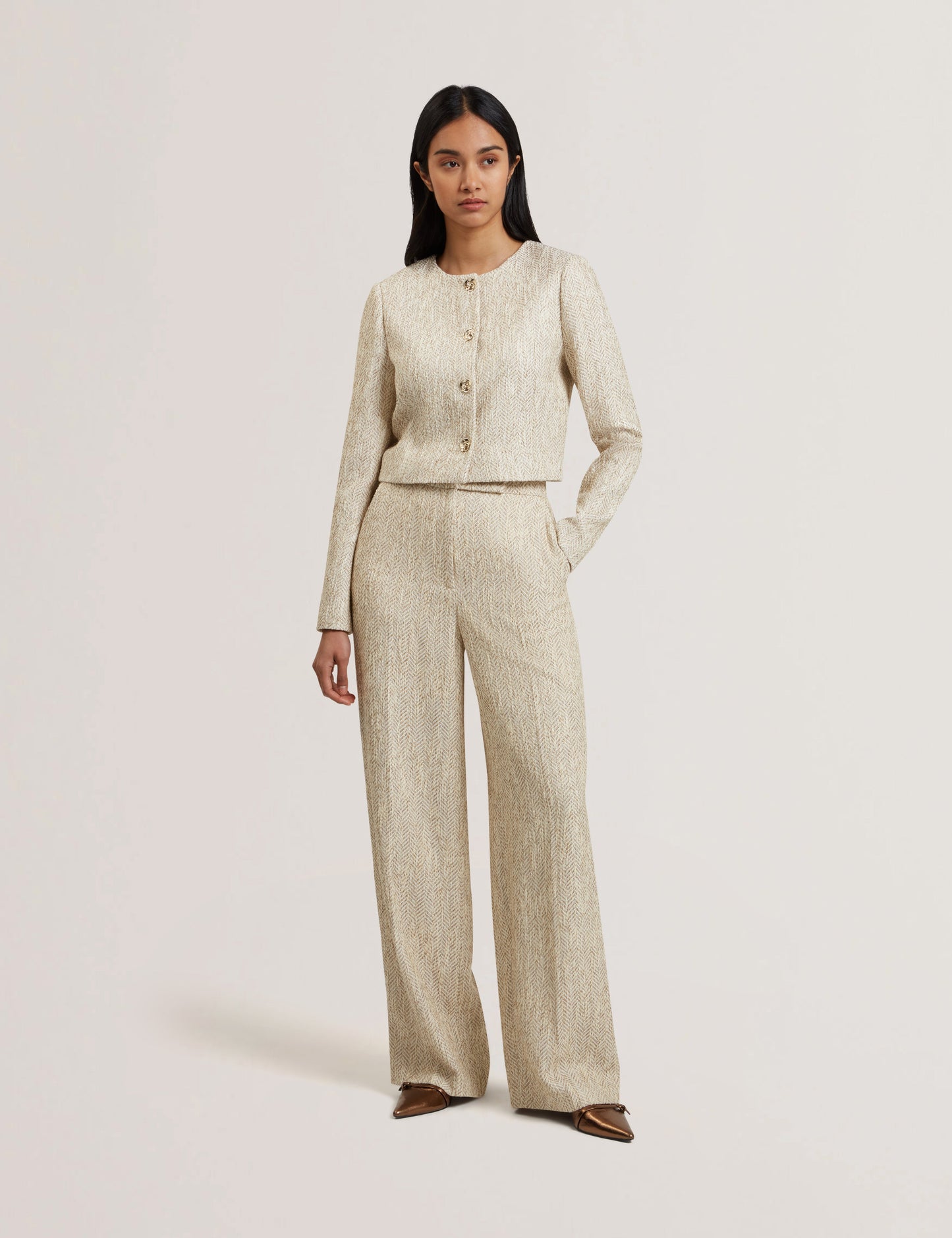Women's VULPA-Tailored Boucle Fitted Cropped