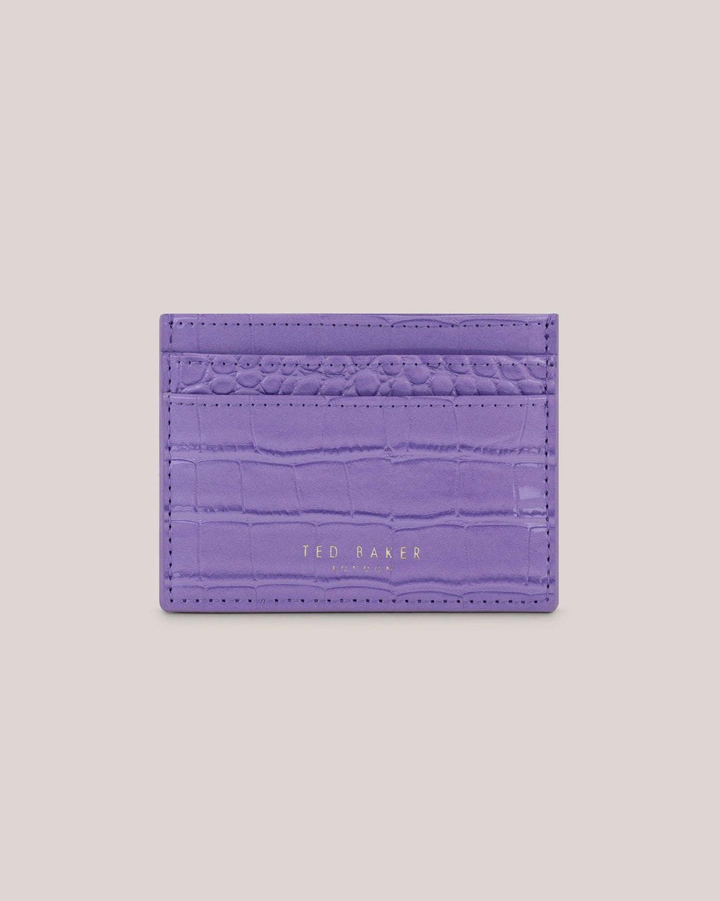Women's COLY-Croc Effect Card Holder Brt-Purple