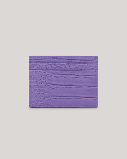 Women's COLY-Croc Effect Card Holder Brt-Purple