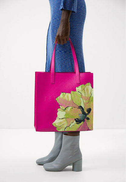 Women's Milicon-Floral Printed Large Icon Bag Brt-Pink
