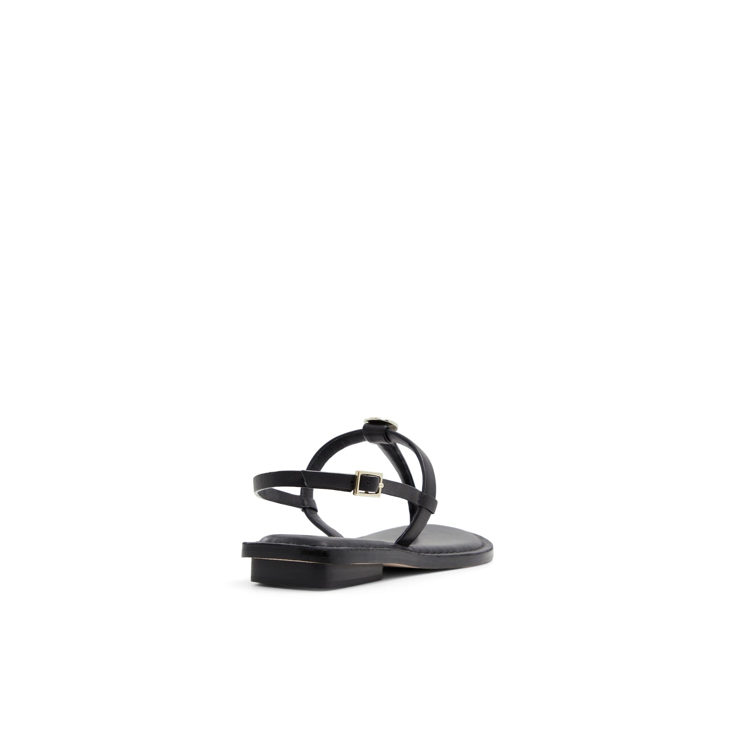 Women's Harpurr-Flat T-Strap Sandal & Signat Coin Black
