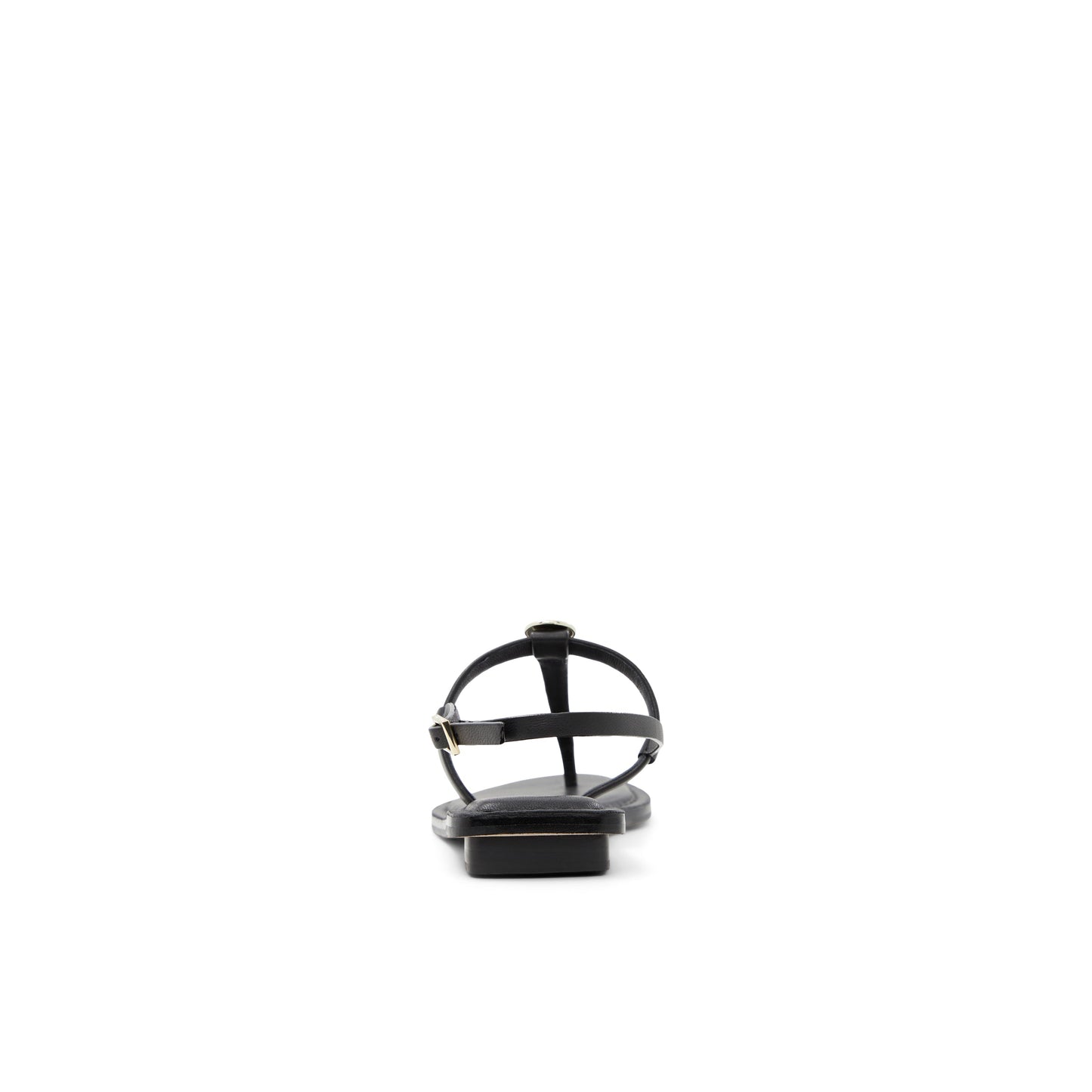 Women's Harpurr-Flat T-Strap Sandal & Signat Coin Black