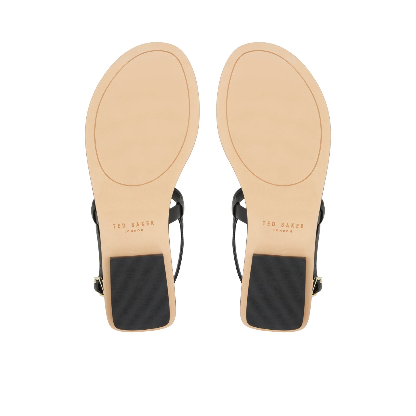 Women's Harpurr-Flat T-Strap Sandal & Signat Coin Black