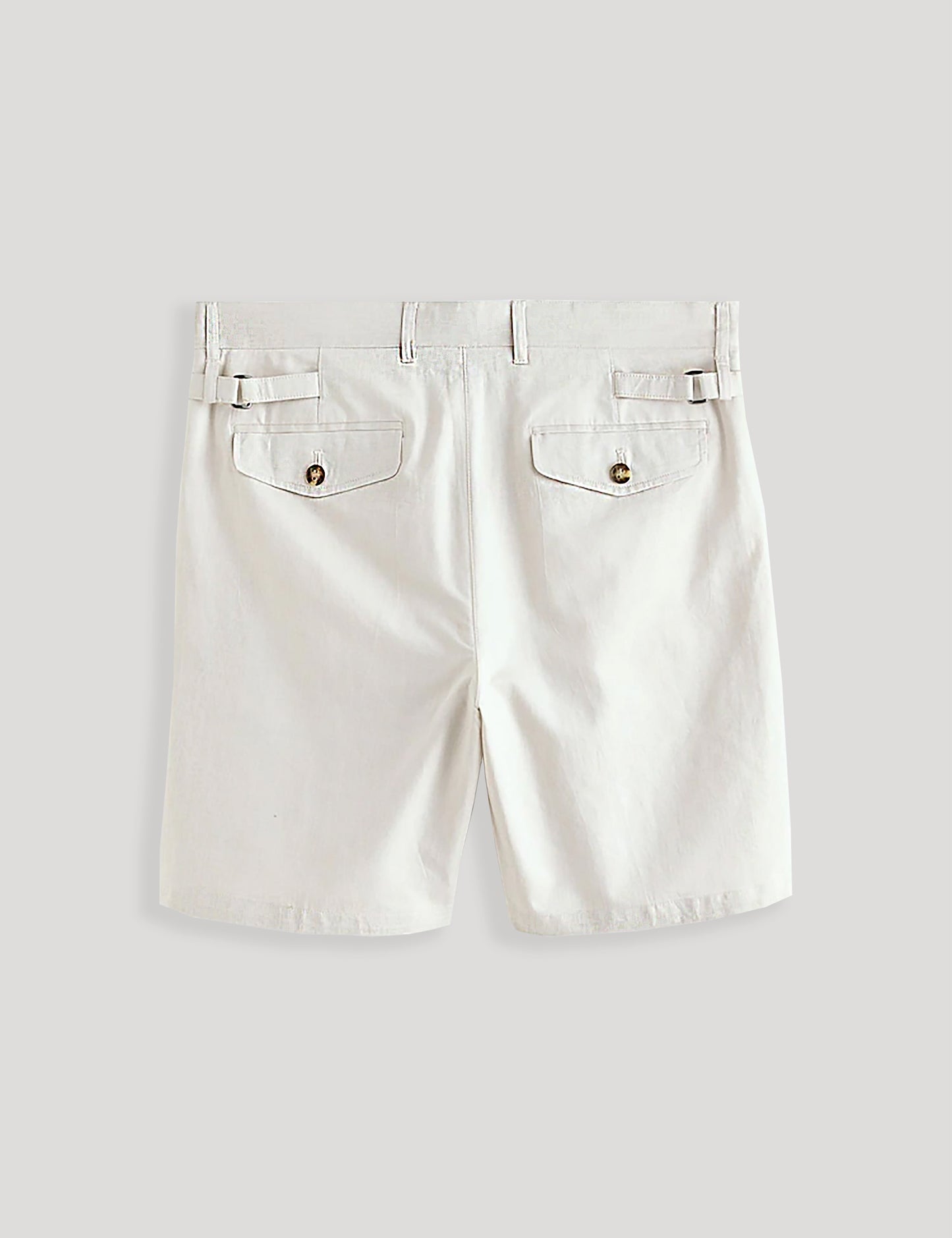 Men's MURLEY-Cotton Linen Pleated Short Ecru