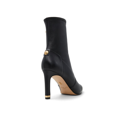 Women's Pipeer-Suede Heeled Sock Boot Black