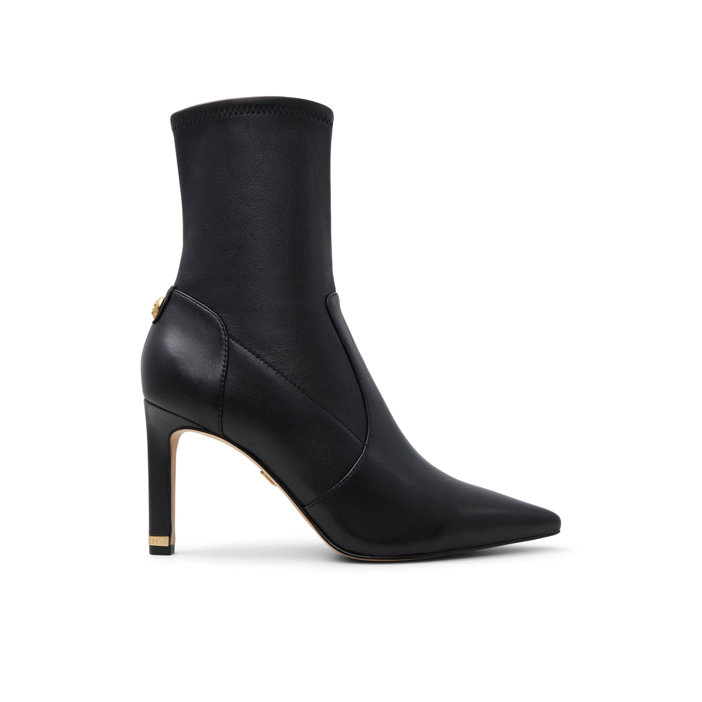 Women's Pipeer-Suede Heeled Sock Boot Black