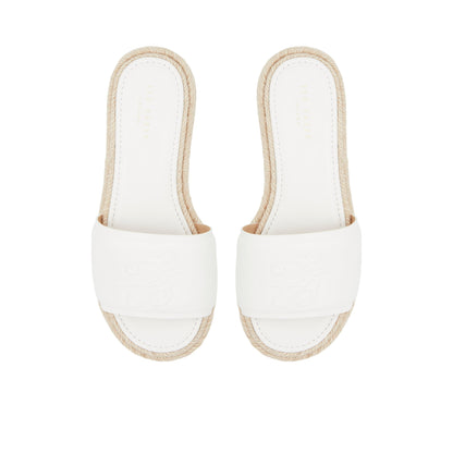 Women's Portiya-Flat Espadrille Sandal With Logo White