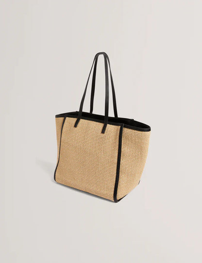 Women's BARNI-Faux Raffia Large Shopper Bag